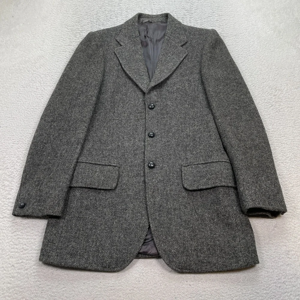 Vintage Dunn & Co Harris Tweed Blazer Mens Size 36 Wool